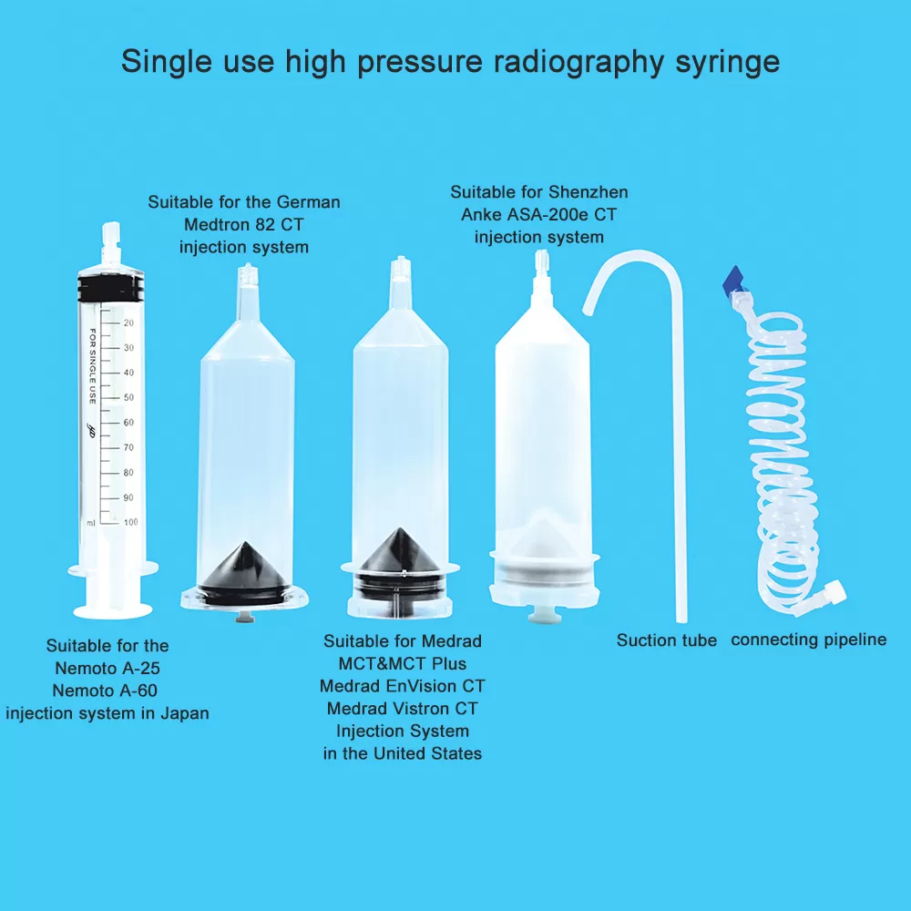 Single-use High Pressure Radiography Syringe